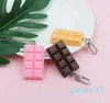 LANYARD NEW FOOD KEYCHAIN ​​DESSERTS Söt herrarna Keychain Women's Friend Gift Car Bag Pendant Children's Toys