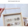 Nail Practice Display Anglny Dust-Proof Nail Art Display Board Solid Wood Po Frame Visa Shelf Cards Manicure UV Gel Polish Bakgrundskort 231202