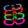 Fest LED -glasögon Glöd i Dark Halloween Christmas Wedding Carnival Birthday Parts Accessory Neon Flashing Toys