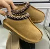 UG G Australie Enfants Tout-petits Tasman II Pantoufles Tazz Chaussures de bébé Claquettes en Fourrure de Châtaigne Peau de Mouton Shearling Classique Ultra Mini Boot Mules d'hiver Chaussons en Daim Confort