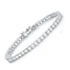 Instock 5mm 4mm 3mm Moisannite 925 Sterling Silver Bracelet 8mmネックレスブレスレット2mmモイサナイトジュエリーテニスチェーン