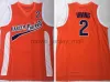 NCAA Herren Vintage Basketball-Trikots College Moive Uncle Drew Harlem Buckets Jersey Kyrie 2 Irving Big Fella 34 Orange Stiltched Shirts S-2X