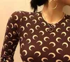 2037 Designer Feminine Womens T shirts Clothes Sexy Moon Print Top Printed Stylist Women Long Sleeve Graphic Tee Tunics Koszulka Damska Crescent