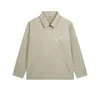 Nouvelle veste pour hommes, veste d'entraîneur avec lettres imprimées, veste zippée blanc cassé, veste décontractée à la mode d'automne et d'hiver