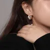 Hoop Earrings VENTFILLE 925 Sterling Silver Zircon Star Earring For Women Girl Simplicity Office Grace Jewelry Party Gift Drop