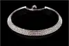 Brud Classic Rhinestone Crystal Choker Halsband örhängen armband smycken set bröllopstillbehör brud smycken