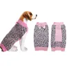 Abbigliamento per cani Abbigliamento Arco leopardo rosa Maglione per animali domestici Costume in maglia Cani di piccola taglia per Chihuahua Golden Retriever Bassotto