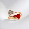 кольцо дизайнерское кольцо, минималистичный и нишевый дизайн, легкое роскошное кольцо веерообразной формы на указательный палец в стиле ретро Регулируемое отверстие С коробкой