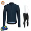 Tävlingssatser Cycling Clothes Man Jersey Suit Outdoor Riding Bike MTB Clothing Bib Pants Set Warm 2024 Team Winter Thermal Fleece