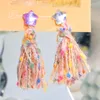 Mode Bohemen Kwastje Oorbellen voor Vrouwen Lange Tassel Dangle Earring Leuke Ster Kerst Oorbel Party Sieraden Geschenken