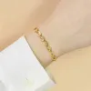 Bracelets à maillons BR-1257 PSJ mode femme bijoux 5MM minimaliste plaqué or 18K chaîne cerclée en acier inoxydable pour les femmes