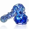 Galaxy Handrör Glasrör Hammerformade fumade skedrör Heliga Little Pocket Pipe Sick Glass Dry Pipe 3,5 tum Collectible Glass Art Pipes Glass Tobakskålar