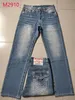 Jeans denim firmati True Religions per donna Pantaloni da uomo Adesivi skinny neri Lavaggio chiaro Strappato Moto Joggers Rock Revival True Religions Jeans viola 240