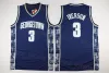 Georgetown Hoyas Basketball College 33 Allen Iverson Jerseys 3 University High School Camicia All Ed Team Nero Grigio Verde Giallo Blu W