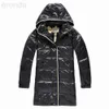 Inverno Donna Autunno Piumino d'anatra bianca Parka Cerniera monopetto Giacche Cappotti lunghi slim da donna con cappuccio MKW23012 indumento