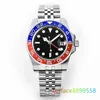 Luxusuhr Clean CF II GMT VR3186 Pepsi Automatik Herrenuhren Rot Blau Keramiklünette Schwarzes Zifferblatt 904L JubileeSteel Armband Super Edition Gleiche Seriennummer