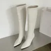 Boots Eilyken Design Pointed Toe Women Knee-High Boots Designer Party Dress Street Long Booties Thin Low Heels Shoes 231202