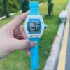 New Hollow Out Personality Tiger Head Watch 남성과 여성을위한 세라믹 석유 기계 Universal Wrist Watch