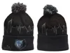 2023 Memphis''Grizzlies'Beanie 야구 북미 팀 측 패치 겨울 양모 스포츠 니트 모자 두개골 캡 Beanies A0