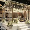 Gold Metal Pipe Flower Arch Corner Frame Walkway Square Arche de Mariage Arch Backdrop Decoration for Wedding Event 69