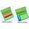 Tragbare Tragetasche 18650 Batteriegehäuse Aufbewahrungsbox aus Acryl Bunte Kunststoff-Sicherheitsbox für 18650-Batterie und 16340-Batterie (6 Farben)