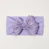 Hair Accessories Baby For Born Toddler Kids Girl Boy Headband Cotton Solid Color Bow Head Bands Handmade