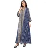 Vêtements ethniques Musulman Islam Luxe Année marocaine Robe de soirée brodée avec paillettes Patchwork Robe de Dubaï à la mode