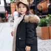 Piumino Piumino invernale russo per vestiti da ragazza Parka Pelliccia sintetica con cappuccio Tuta da neve impermeabile per ragazze -30 gradi Cappotti per bambini TZ553 231202