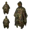 Rain Wear Outdoor Military Poncho 210TPU Army War Tactical Raincoat Hunting Ghillie Suit Birdwatching Umbrella Rain Gear Home accessories 231202