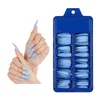 Unghie Finte Extra Lunghe Tips Complete Stiletto Colorato Su Cover Acrilica Pratica Mano Removibile