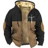 Hoodies masculinos com zíper inverno velo parka casacos fé legal impressão diária jaquetas camisolas outerwear com capuz zip-up casacos
