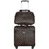 Suitcases 2022 High Quality 16 Inch Retro Women Luggage Travel Bag With Handbag Rolling Suitcase Set On Wheels294P