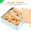 Take Out Containers Cookie Tin Square Box Gift Giving Container Home Organization Tinplate