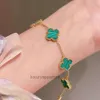 Designer Clover bracelet New Reversible Clover Five Flowers Bracelet Ladies DIY Titanium Steel Handicrafts Light Girlfriend Gift