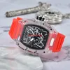 Montre en diamant de style fond transparent montre de luxe montre automatique à Quartz pour femme horloge masculine DZ kis