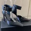 Fibbia di cristallo impreziosita da 110 mm con cinturino alla caviglia Tacchi a spillo Scarpe da sera per donna Sandali con tacco a spillo firmati di alta qualità