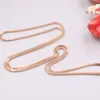 Chains Fine Pure Au750 18kt Rose Gold Chain 1mmW Women Milan Box Link Necklace 18inch 2.5-2.8g