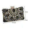 Frauen Taschen 2 Farben Luxus handgemachte Perlen Kleid Handtasche elegante Retro schwere Diamant Abendessen Tasche Perlen Pailletten Mode Handtaschen 16101#