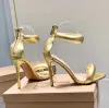 Gianvito Rossi Sandals10.5cm stilett klackar sandaler 8.5 cm klänningskor klack för kvinnor sommar lyxdesigner sandaler fotband hälen bakre blixtlås fot n1ed#