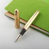 Jinhao-Bolígrafo Rollerball de 0,7mm, punta media, tinta negra, bolígrafos de regalo de Metal plateado y dorado, suministros de oficina