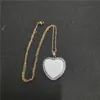 sublimation blank heart necklaces pendants drill women new necklace pendant hot tranfer printing consumable factory price wholesale