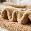 الكشمير الفاخرة بطانية شتاء سميكة طبقة مزدوجة شيربا رمي 150x200 سم دافئة مريحة Tedweigh Flannel Fleece بطانية 201113
