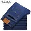 Mens Jeans Winter Thermal Warm Flannel Stretch Quality Famous Brand Fleece Pants Straight Flocking Truysers Denim Jean 231202