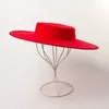 Cappelli a tesa larga Secchiello moda europea retrò leggero piatto top cappello di lana a tesa larga passerella performance sul palco modellazione feltro 6 colori 231202