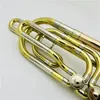 Nouveauté Trombone Bb/f à deux pistons bicolore Bronze phosphoreux plaqué laiton Instrument de musique professionnel avec étui