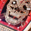 NIEUW Luxe merkhorloge Heren diamant Vrije tijd vrouw Horloges Roestvrij staal Siliconen Quartz Horloges Relogio Fabrieksverkoop