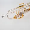 9345 Bb-trompetinstrumenten Oppervlak goud verzilverd messing Bb Trompeta Professioneel muziekinstrument