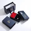 Pendant Necklaces Rose Gift Box Four leaf Grass Necklace Heart Cute Leaf Clover Dainty Gold Gifts for Girlfriend 231202