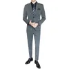 メンズスーツ2023ファッション（ブレザーベストズボン）ハイエンドのビジネススリムマングルームウェディングドレスブレザースリーピースセット