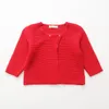 Conjuntos Natal Vermelho Menina Cardigan Jaqueta Camisola Primavera Outerwear Manga Longa Criança Bebê Roupas De Malha 1 2 3 Anos OKC195127 231202